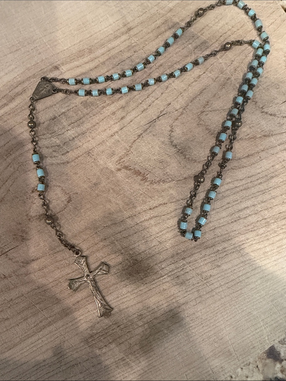 Vtg Beaded Rosary